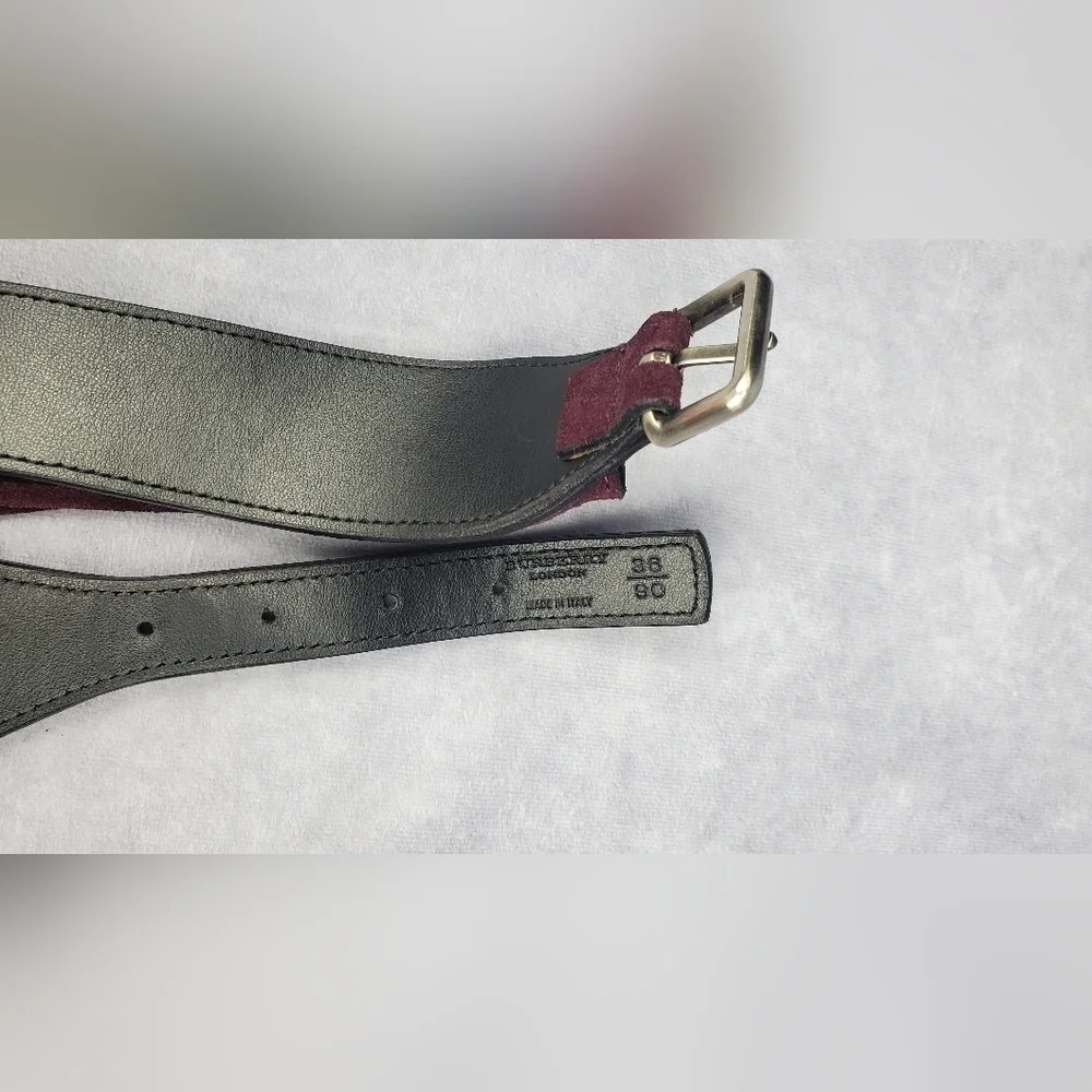 Burberry‎ Women's Maroon Suede belt Made In Italy Size 36